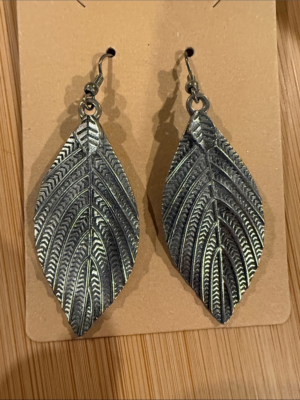 Silver Leaf Dangle Earrings - Women Jewelry